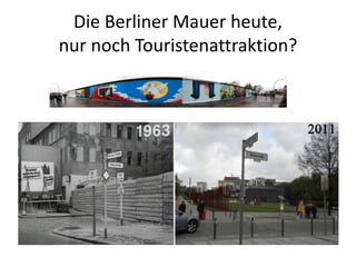 Die Berliner Mauer heute,
nur noch Touristenattraktion?
 