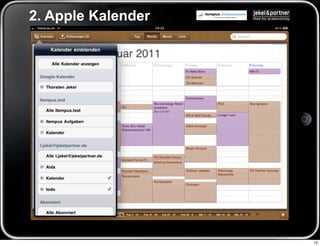 2. Apple Kalender




                    12
 