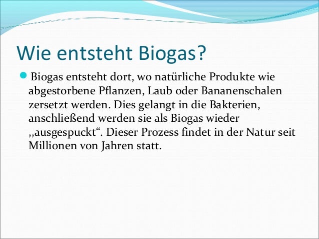 Wie Entsteht Biogas die biogasanlage chemie Wie Entsteht Biogas die biogasanlage chemie