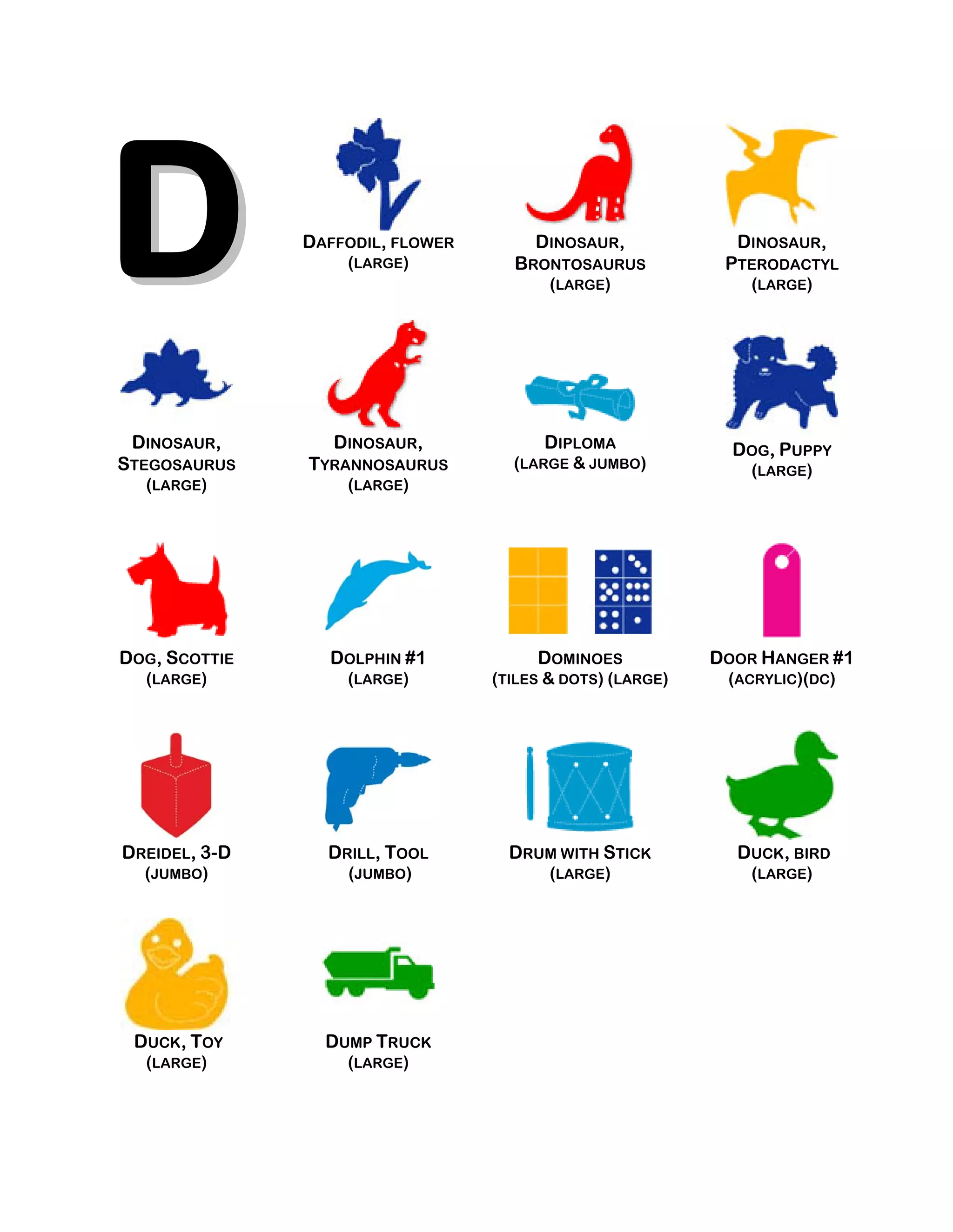 Die Cut Catalog at the TERC PDF