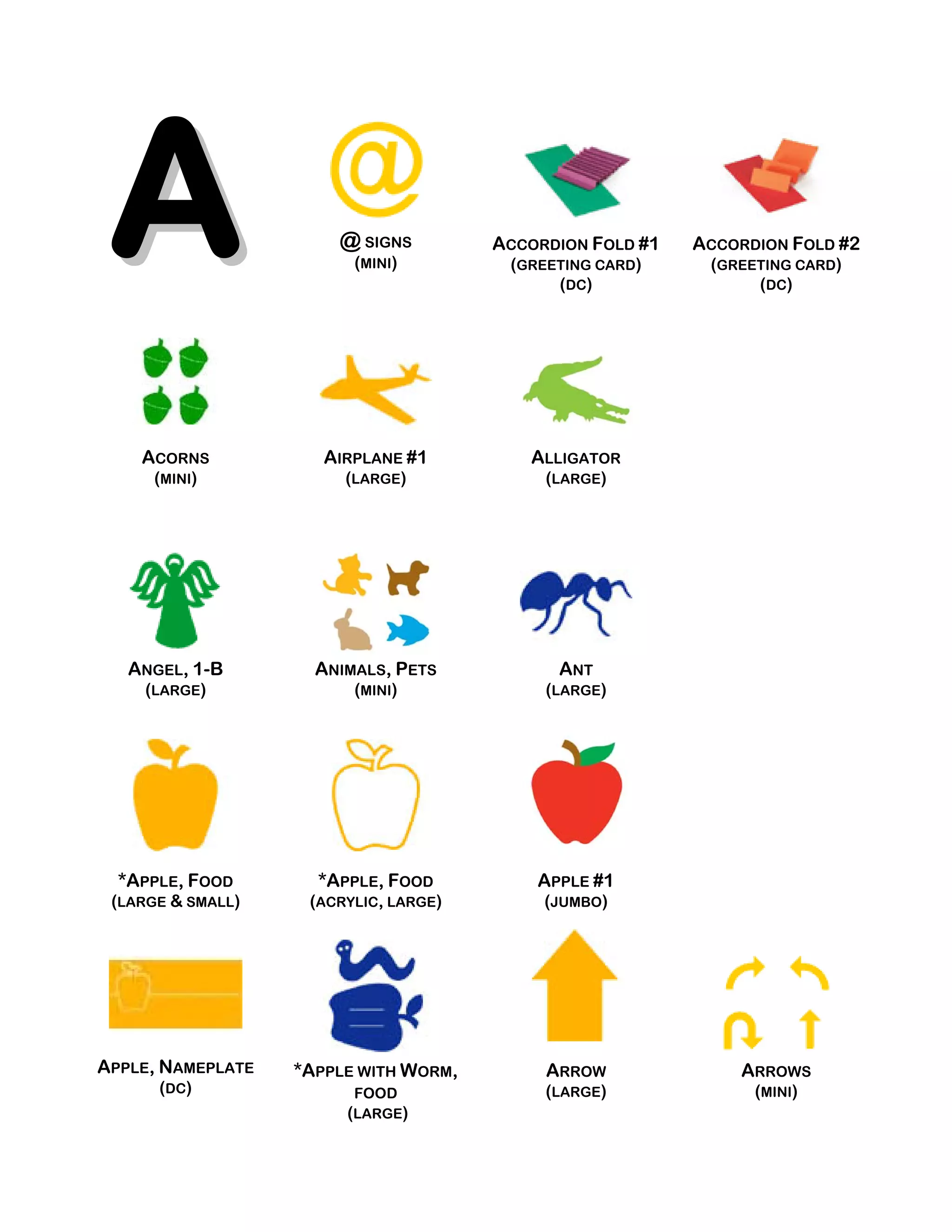 Die Cut Catalog at the TERC PDF