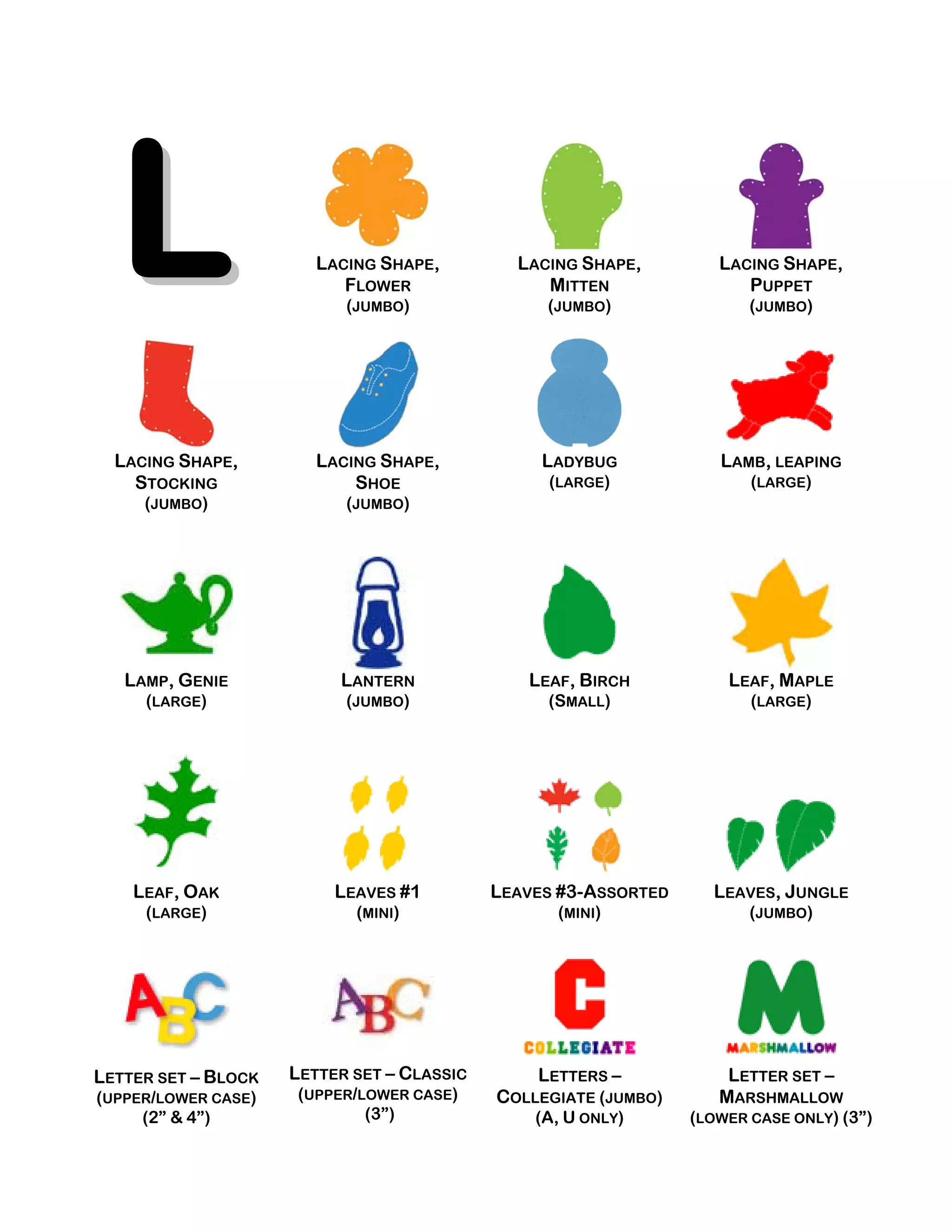 Die Cut Catalog at the TERC PDF