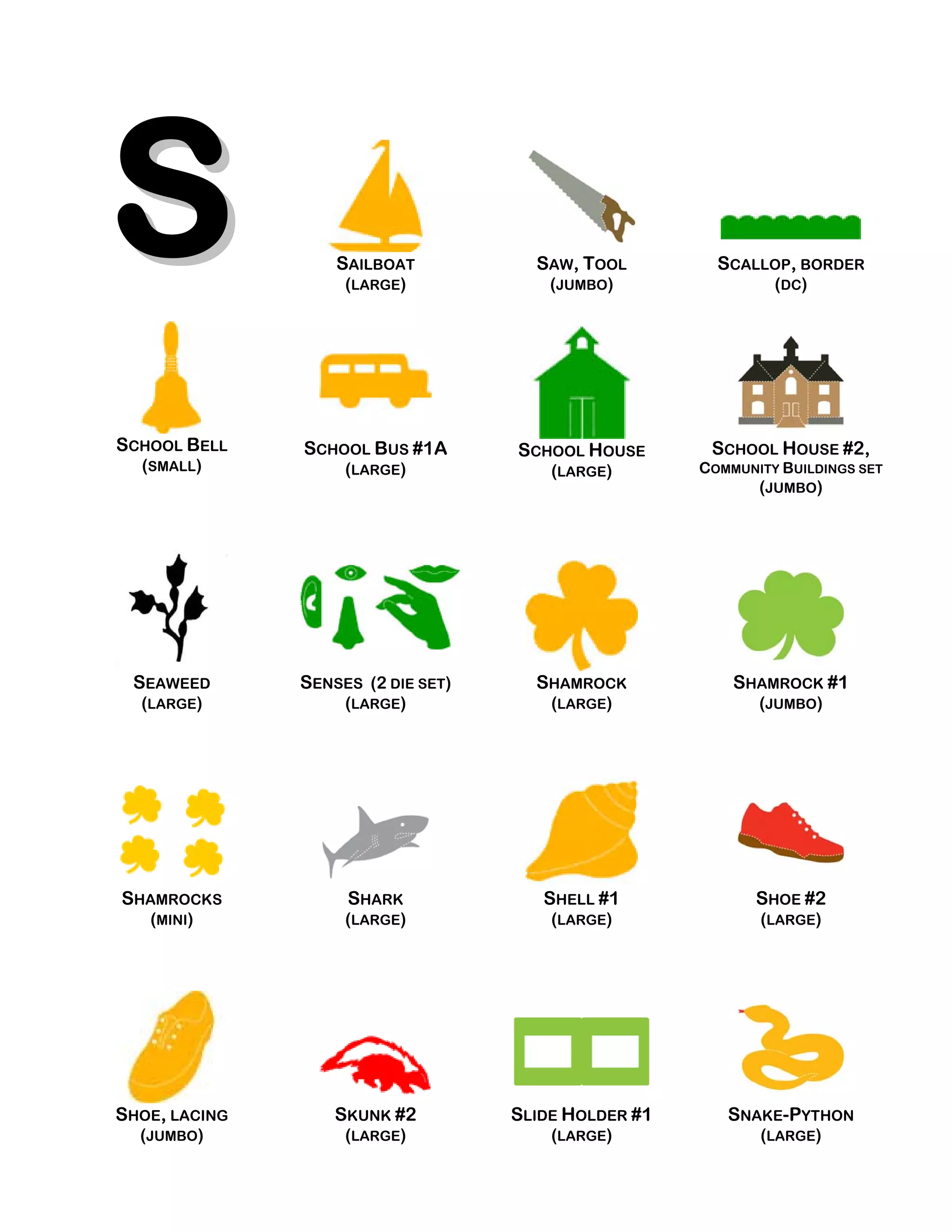 Die Cut Catalog at the TERC PDF