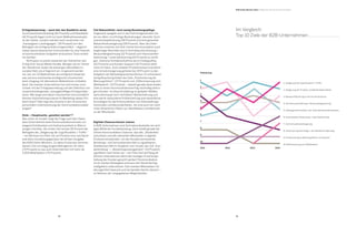 32 33
Im Vergleich:
Top 10 Ziele der B2B-Unternehmen
2011 2012 2013 2014
Platzierung
10
9
8
7
6
5
4
3
2
1
1.	Steigerung der Zugriffszahlen / Traffic
2.	Steigerung der Produkt- und Markenbekanntheit
3.	Bessere Platzierung in den Suchmaschinen
4.	Vertriebsunterstützung / Neukundengewinnung
5.	Umfangreiche Produkt- und Unternehmensinformationen
6.	Interessenten-Gewinnung / Lead-Generierung
7.	Aufmerksamkeitssteigerung
8.	Verbesserung des Image / der öffentlichen Meinung
9.	Positionierung als Meinungsführer und Experte
10.	Differenzierung vom Wettbewerb
Erfolgsbewertung – auch hier das Bewährte vorne
Suchmaschinenmarketing (42 Prozent) und Newsletter
(42 Prozent) liegen nicht nur beim Maßnahmeneinsatz
an der Spitze, sondern werden auch zusammen mit
„Kampagnen-Landingpages“ (35 Prozent) von den
Befragten am erfolgreichsten eingeschätzt – obgleich
neben diesen klassischen Instrumenten für eine Vielzahl
an kommunikativen Aufgaben wirksamere Tools existie-
ren dürften.
	 Nicht ganz so positiv bewerten die Teilnehmer den
Erfolg ihrer Social-Media-Kanäle: Weniger als ein Viertel
der Teilnehmer stufen die bisherigen Aktivitäten im
sozialen Netz als erfolgreich ein. Insgesamt werden
nur vier von 22 Maßnahmen als erfolgreich bewertet,
was auf eine wachsende strategische Unsicherheit
beim Umgang mit alternativen Maßnahmen schließen
lässt. Die meisten Unternehmen tun sich immer noch
schwer mit der Erfolgsbeurteilung und der Definition von
zusammenhängenden, aussagekräftigen Erfolgsindika-
toren. Wie lange wird diese Unsicherheit noch anhalten?
Können Automationsprozesse im Marketing dieses Pro-
blem lösen? Oder liegt die Ursache in der chronischen,
personellen Unterbesetzung der Kommunikationsabtei-
lungen?
Ziele – Hauptsache „gesehen werden“?
Wie schon im Vorjahr zeigt die Frage nach den Zielen,
dass Unternehmen beim Kommunikationseinsatz vor-
wiegend Sichtbarkeit und Aufmerksamkeit im Web er-
zeugen möchten. Als erstes Ziel nennen 59 Prozent der
Befragten die „Steigerung der Zugriffszahlen / Traffic“
– ein Wechsel von Platz vier auf Position eins und damit
eine klare Zunahme gegenüber der letzten Ausgabe
des B2B Online-Monitors. Zu allem Erstaunen stimmen
diesem Ziel vorrangig jüngere Befragte bis 29 Jahre
(70 Prozent) zu wie auch Unternehmen mit mehr als
5.000 Mitarbeitern (70 Prozent).
Viel Bekanntheit, noch wenig Beziehungspflege
Insgesamt spiegeln sich in den fünf erstgenannten Zie-
len vor allem kurzfristige Bestrebungen, darunter Such-
maschinenplatzierung (58 Prozent) und eine generelle
Bekanntheitssteigerung (58 Prozent). Aber die Unter-
nehmen scheinen mit ihrer Online-Kommunikation auch
langfristige Absichten durch Vertriebsunterstützung /
Neukundengewinnung (52 Prozent) und Interessenten-
Gewinnung / Lead-Generierung (43 Prozent) zu verfol-
gen. Intensive Kontaktaufnahme durch Dialogaufbau
(25 Prozent) und Kunden-Support (20 Prozent) steht
nicht im Fokus. Auch direkter Produktverkauf und damit
eine Umsatzsteigerung gehören bei 29 Prozent zu den
Aufgaben der Marketingverantwortlichen. Erschreckend
wenig Beachtung finden die Ziele „Positionierung als
Meinungsführer“ (37 Prozent) und „Differenzierung vom
Wettbewerb“ (33 Prozent) – obwohl gerade diese beiden
Ziele zu einem Kommunikationserfolg nachhaltig beitra-
gen könnten. Ist diese Einstellung im globalen Wettbe-
werb überhaupt noch vertretbar? Markenführung und
eine damit verbundene Profilschärfung sind wesentliche
Grundlagen für die Kommunikation von Alleinstellungs-
merkmalen und Besonderheiten. Sie sind auch ein nach
innen förderlicher Faktor zur Identifikation und Motivati-
on der Mitarbeiter.
Digitale Chancen besser nutzen
In B2B-Unternehmen sind Vertriebsmitarbeiter ein wich-
tiges Mittel der Kundenbindung. Doch bietet gerade die
Online-Kommunikation Chancen, das alte „Silodenken“
aufzulösen und alle relevanten Mitarbeiter in digitale
Prozesse einzubinden, um den Kunden permanente
Beratungs- und Servicebereitschaft zu signalisieren.
Stattdessen fällt im Vergleich zum Vorjahr das Ziel „Kun-
denbindung“ / „Beziehungsmanagement“ (33 Prozent)
signifikant nach hinten ab – von Platz fünf auf Rang elf.
Können Unternehmen damit der heutigen Erwartungs-
haltung der Kunden gerecht werden? Kommunikation
ist ein starkes Bindeglied und kann den Gesamterfolg
maßgeblich unterstützen. Den meisten Mitarbeitern ist
das eigentlich bewusst und sie handeln bereits danach –
im Rahmen der vorgegebenen Möglichkeiten.
B2B Online-Monitor 2014 / Stellenwert der Online-Kommunikation
 