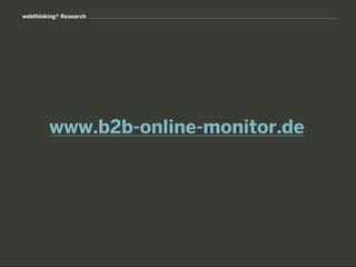 B2B Online-Monitor 2014 - Präsentation - Die wichtigsten Ergebnisse