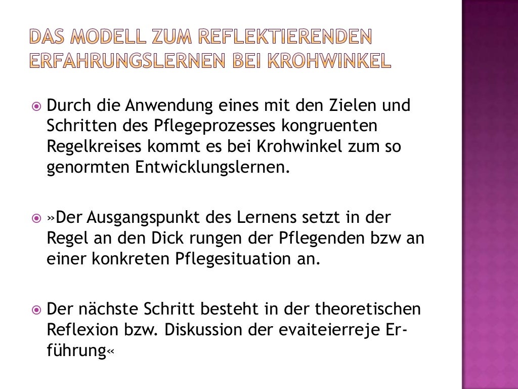 Die fünf teilkonzepte bei monika krohwinkel