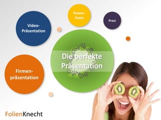 Power-
                    Point
                            Prezi
       Video-
    Präsentation




  Firmen-
präsentation




Folien   necht
 
