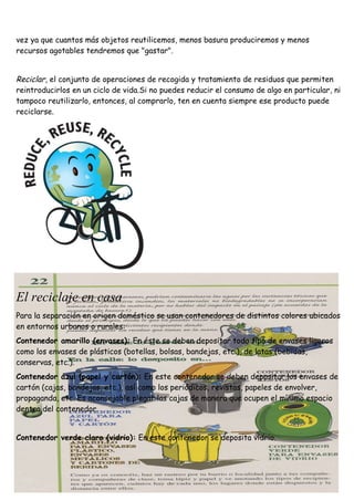 reciclaje y eliminacion de residuos | PDF