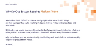 Why DevOps Success Requires Platform Teams
I&O leaders find it difficult to provide enough operations expertise in DevOps
...