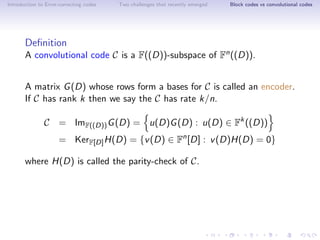 Error-Correcting codes: Application of convolutional codes to Video ...