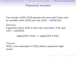 Error-Correcting codes: Application of convolutional codes to Video ...