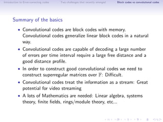 Error-Correcting codes: Application of convolutional codes to Video ...