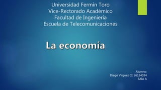Universidad Fermín Toro
Vice-Rectorado Académico
Facultad de Ingeniería
Escuela de Telecomunicaciones
Alumno:
Diego Virguez CI: 26134034
SAIA A
 