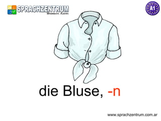 die Bluse,  -n www.sprachzentrum.com.ar 