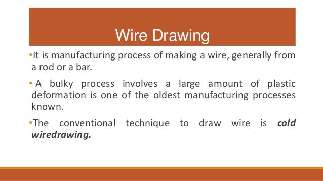 Wire Drawing Process Flow Chart