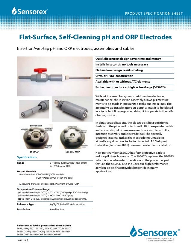 Điện cực đo pH, pH sensor S655CD