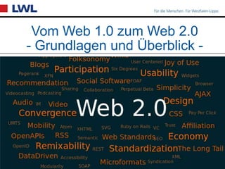 Vom Web 1.0 zum Web 2.0
- Grundlagen und Überblick -
 