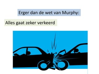 Erger dan de wet van Murphy:
Alles gaat zeker verkeerd
 
