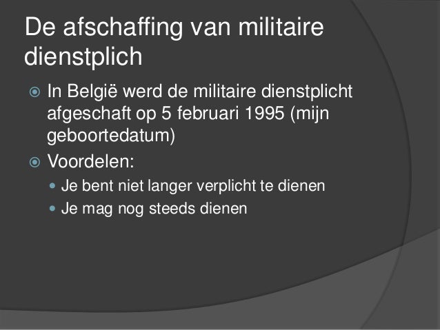dienstplicht in België