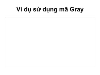Ví dụ sử dụng mã Gray 