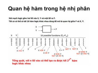 Quan hệ hàm trong hệ nhị phân 