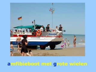 amfibieboot met grote wielen