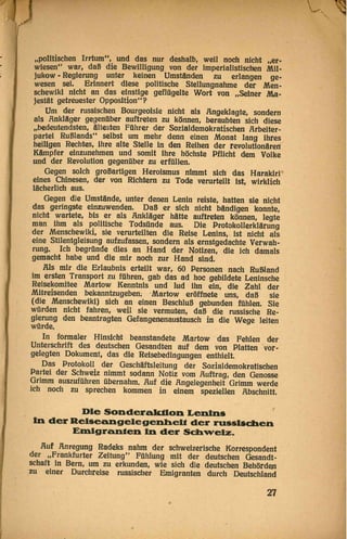 Die Reise Lenins durch Deutschland