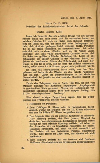 Die Reise Lenins durch Deutschland