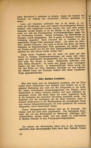 Die Reise Lenins durch Deutschland