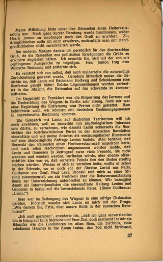 Die Reise Lenins durch Deutschland