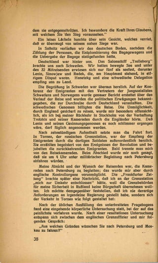 Die Reise Lenins durch Deutschland