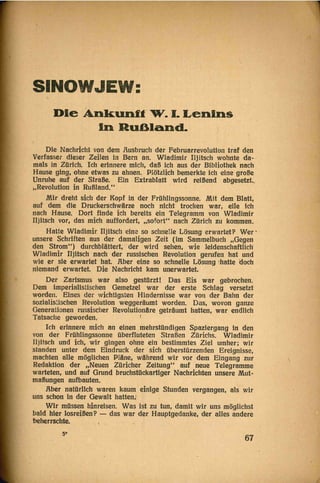 Die Reise Lenins durch Deutschland