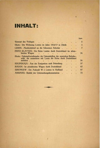 Die Reise Lenins durch Deutschland