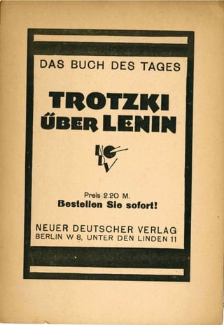 Die Reise Lenins durch Deutschland