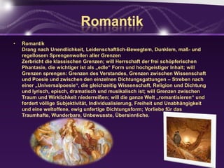 Die romantik | PPTX