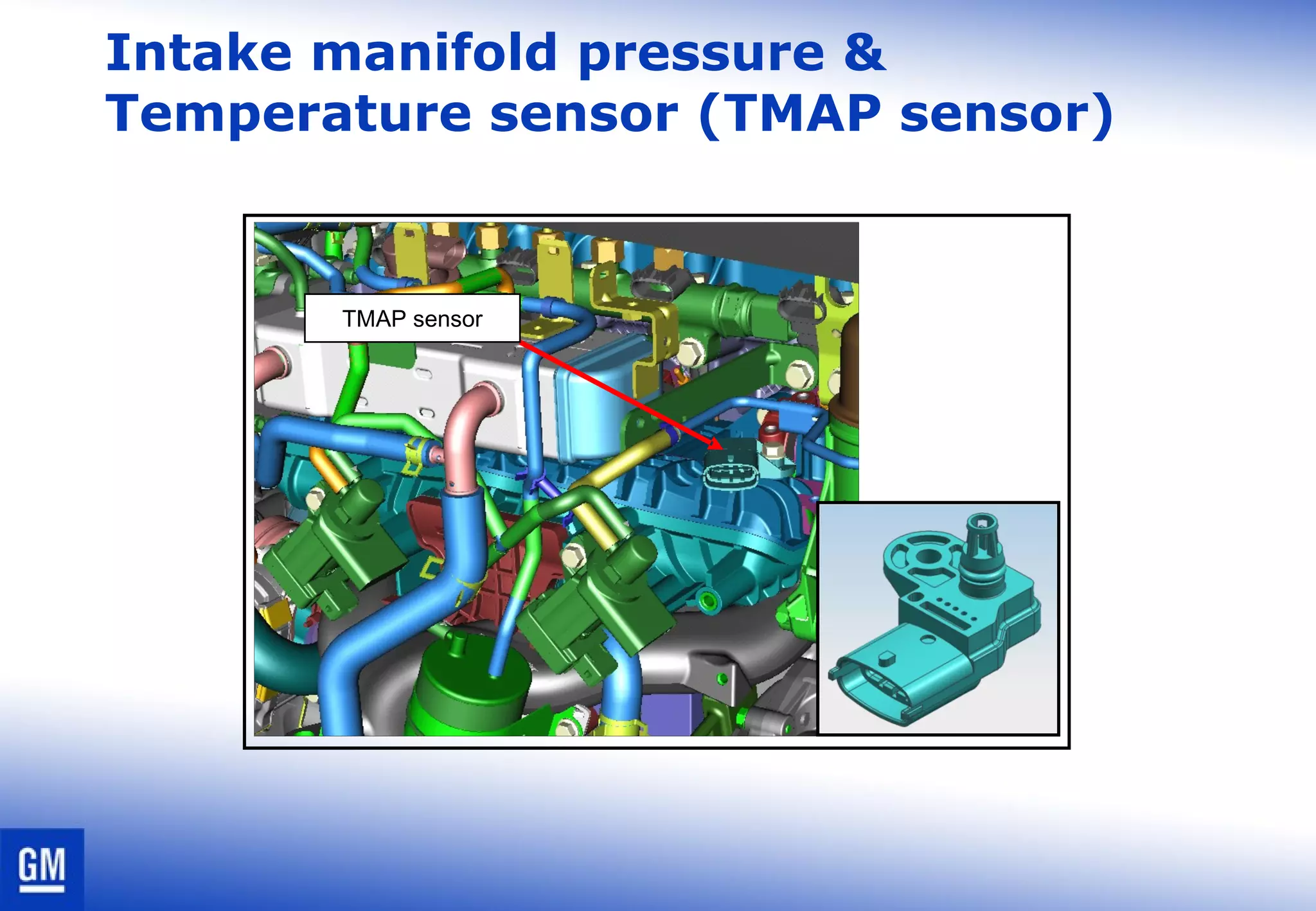 Intake manifold pressure &
Temperature sensor (TMAP sensor)
TMAP sensor
 
