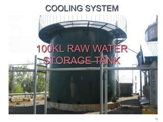 COOLING SYSTEM

100KL RAW WATER
COOLING SYSTEM
STORAGE TANK

75

 