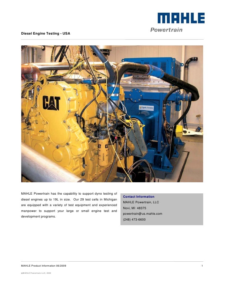 Diesel Engine Testing