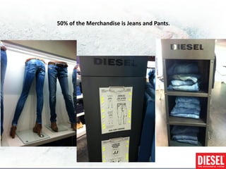 50% of the Merchandise is Jeans and Pants.
 