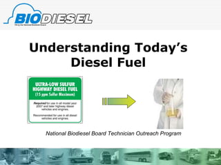 Understanding Today’s Diesel Fuel National Biodiesel Board Technician Outreach Program 