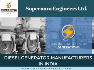 Supernova Gensets - Diesel Generator Manufacturers in India