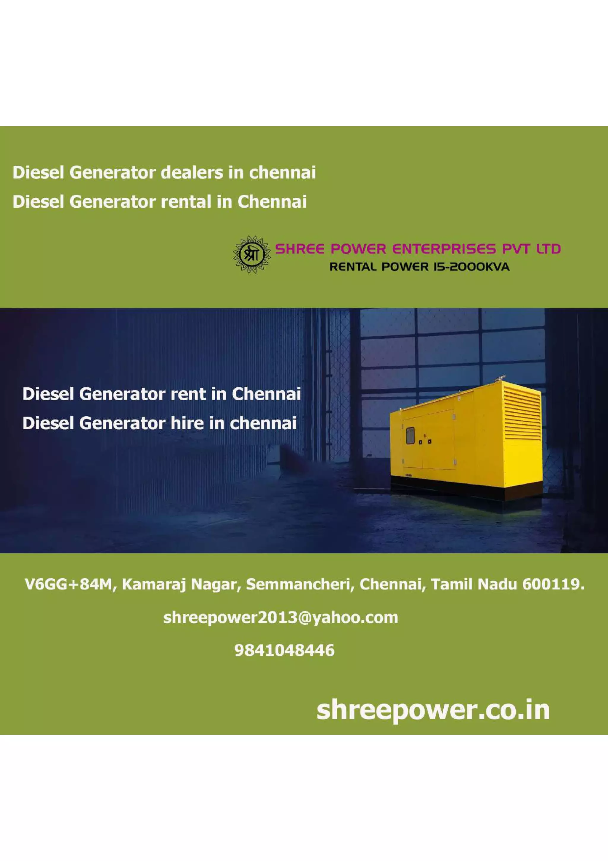 Diesel Generator rent in Chennai.pdf