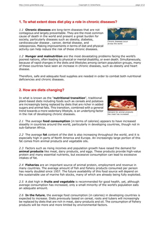 Diet and Nutrition - Prevention of Chronic Diseases | PDF
