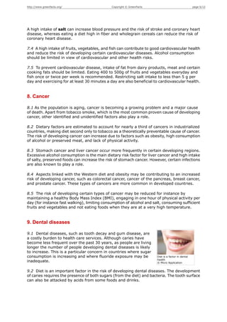 Diet and Nutrition - Prevention of Chronic Diseases | PDF