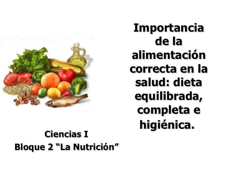 Importancia de una buena alimentación