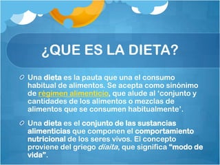 Dieta y Nutricion | PPTX