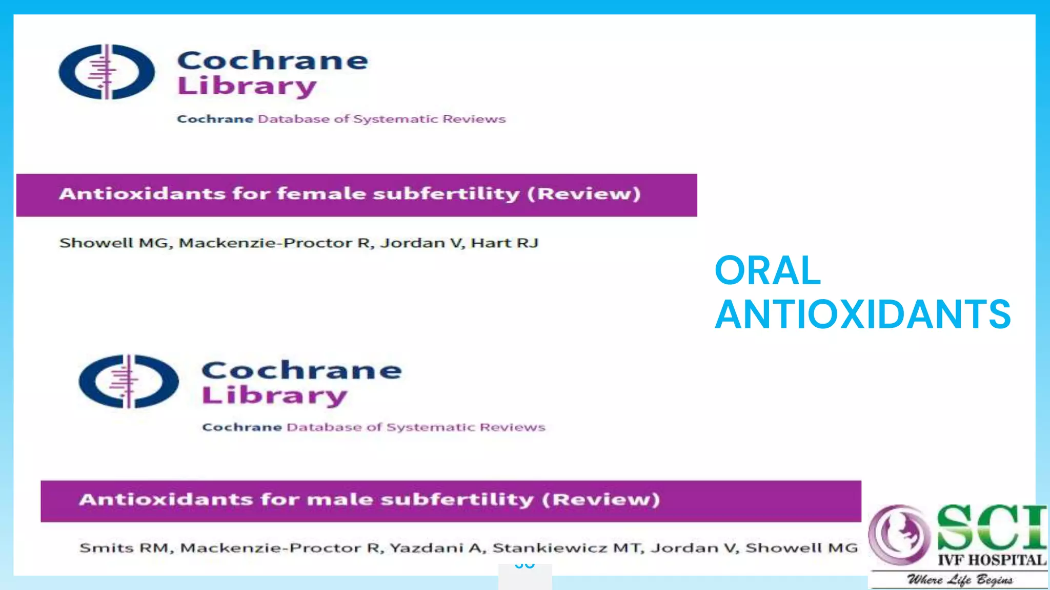 30
ORAL
ANTIOXIDANTS
 