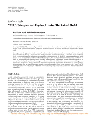 Diet and exercise in the treatment of fatty liver | PDF