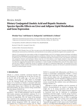 Diet and exercise in the treatment of fatty liver | PDF