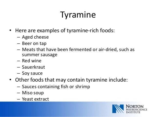 Food With High Tyramine Content Food With High Tyramine Content